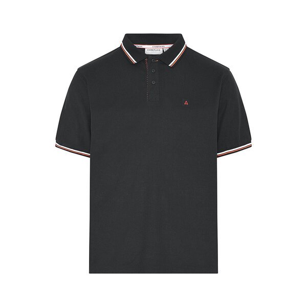 COMPASS - Pavia Golf Stretch Polo Black-shop-by-brands-Beggs Big Mens Clothing - Big Men's fashionable clothing and shoes