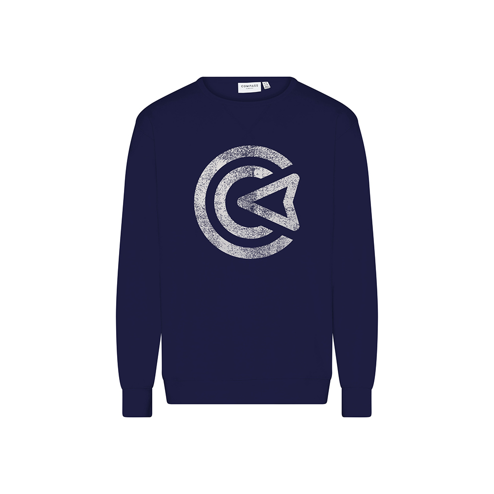 COMPASS - Logo Cotton Crew Neck Sweater