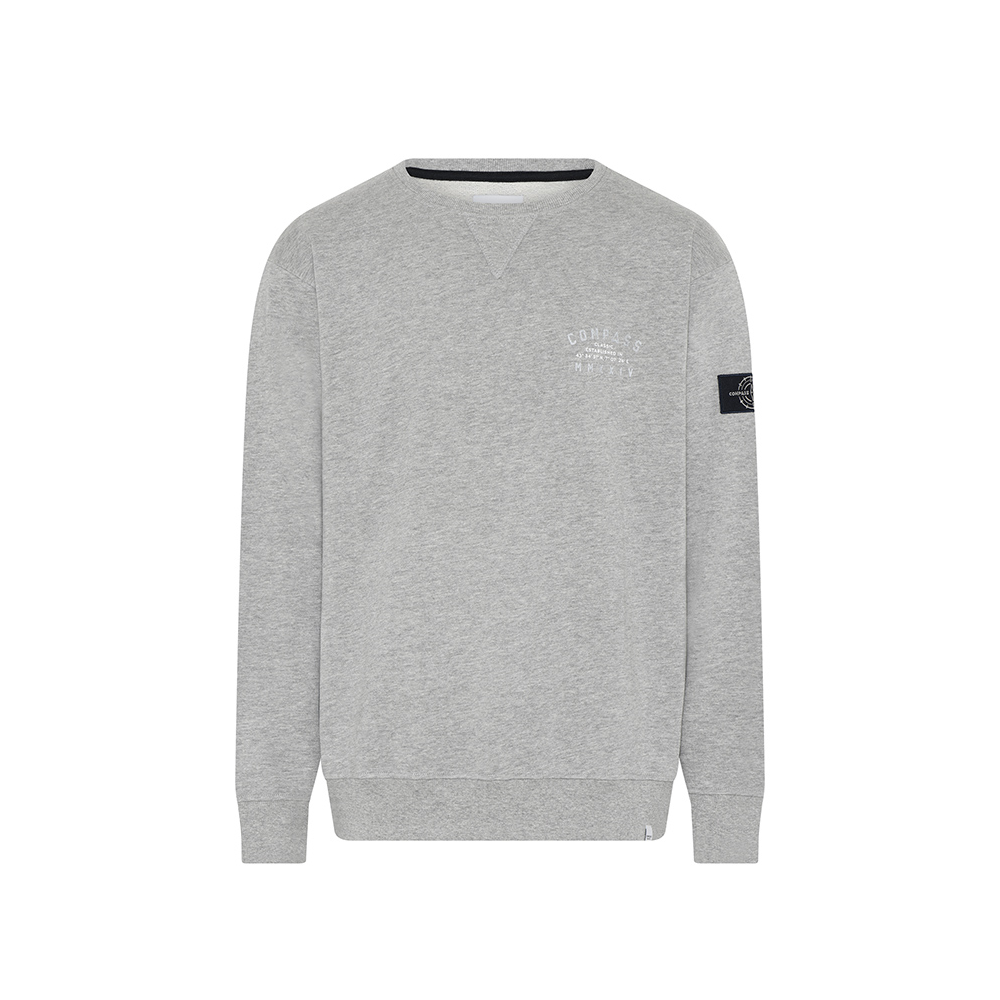 COMPASS - Crew Neck Logo Sweater Grey