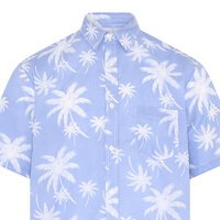COMPASS - Noto Hawaiian Cotton SS Shirt Blue
