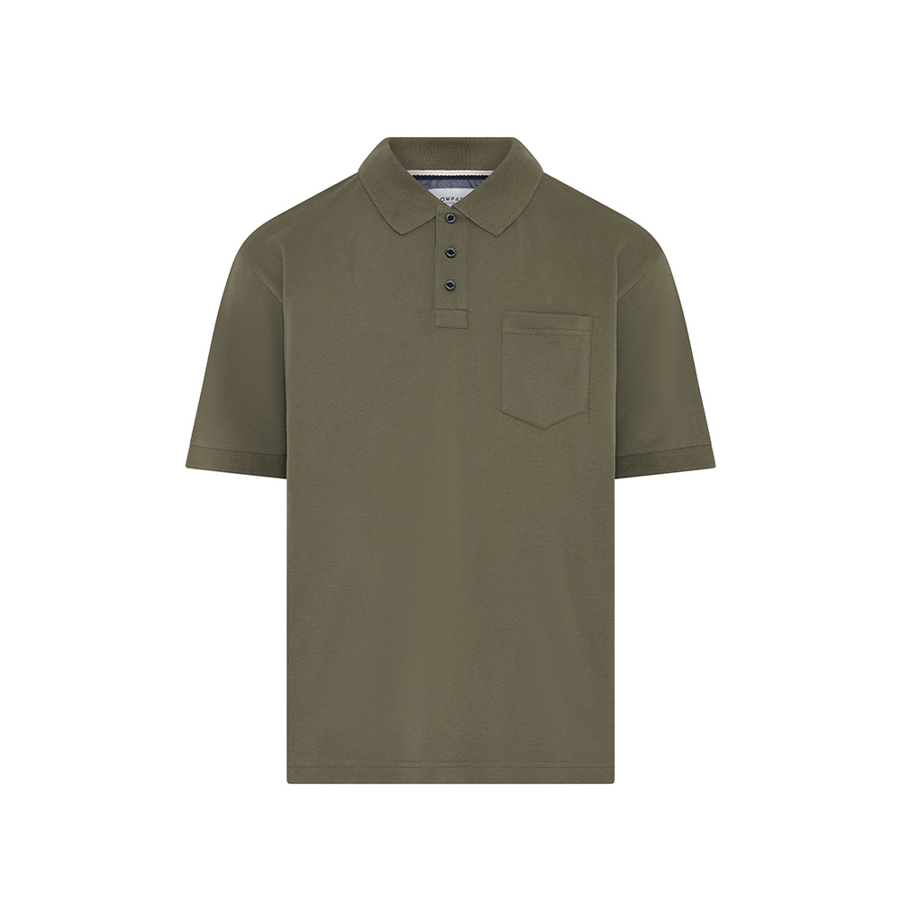 COMPASS - Castro Plain Cotton Polo Olive