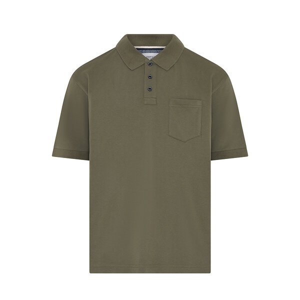 COMPASS - Castro Plain Cotton Polo Olive-shop-by-brands-Beggs Big Mens Clothing - Big Men's fashionable clothing and shoes