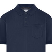 COMPASS - Castro Plain Cotton Polo Navy