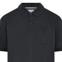 COMPASS - Castro Plain Cotton Polo Black