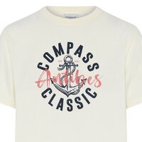 COMPASS - Anchor Print Hemp Mix Tee Cream