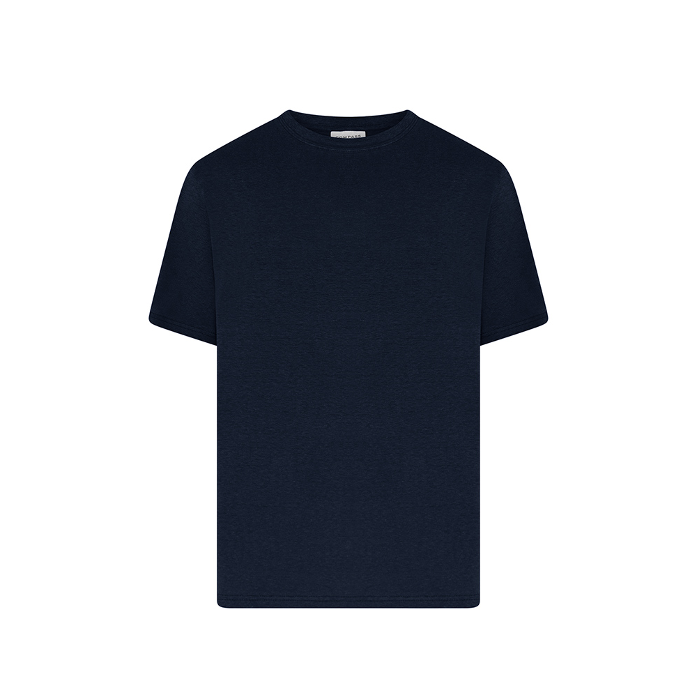 COMPASS - Plain Hemp Mix Tee Navy