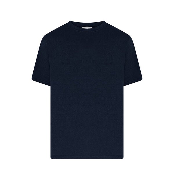 COMPASS - Plain Hemp Mix Tee Navy-shop-by-brands-Beggs Big Mens Clothing - Big Men's fashionable clothing and shoes