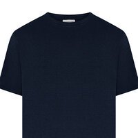 COMPASS - Plain Hemp Mix Tee Navy