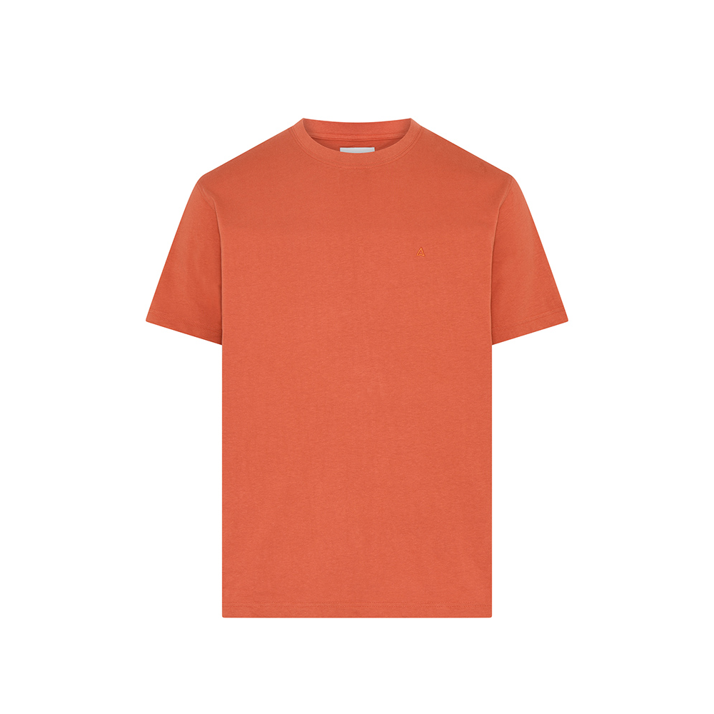 COMPASS - Small Embroidered Logo Plain Tee Orange