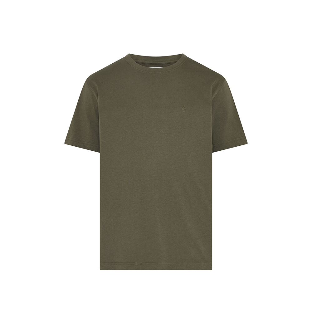 COMPASS - Small Embroidered Logo Plain Tee Olive