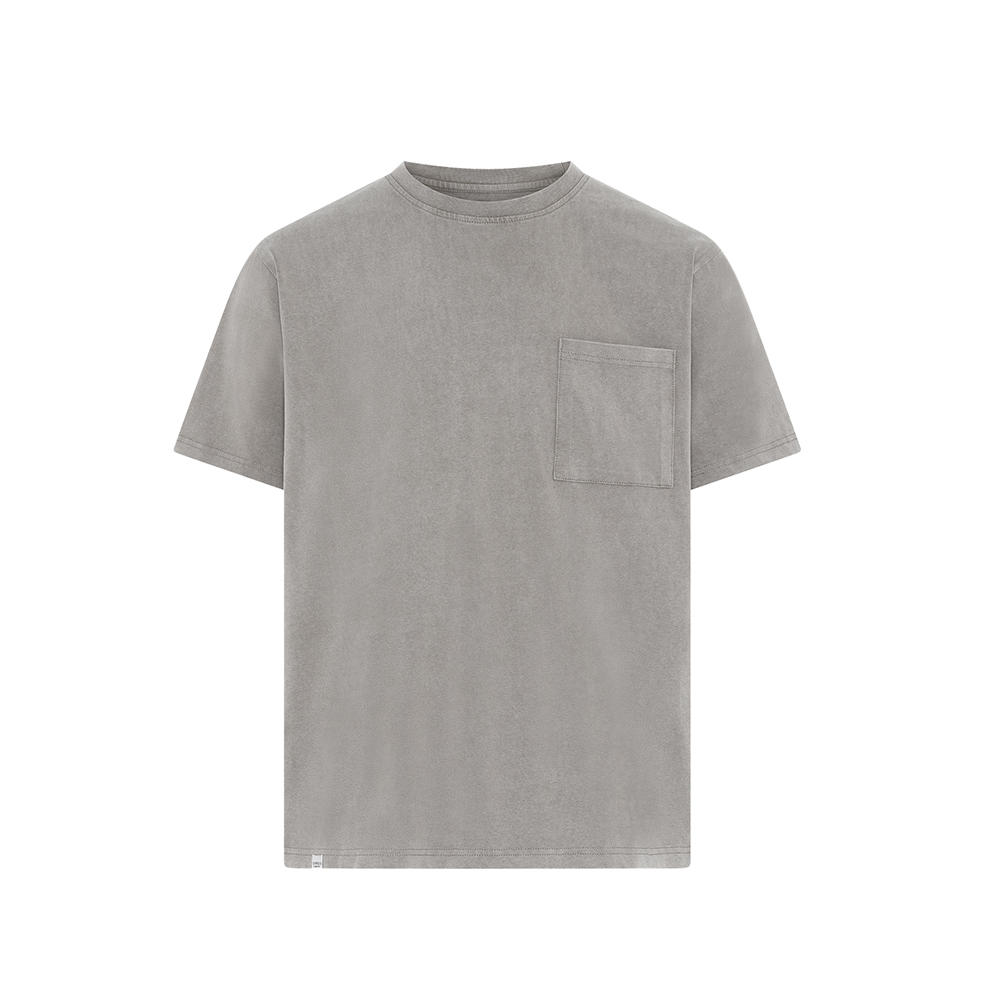 COMPASS - Faded Box Tee Cotton Tee Shirt Grey