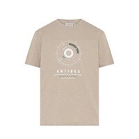 COMPASS - Compass Print Cotton Tee Sand