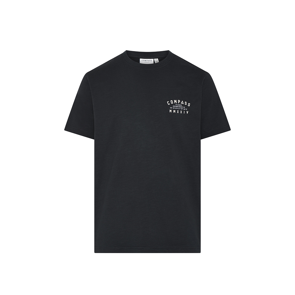 COMPASS - Small logo Cotton Tee Black