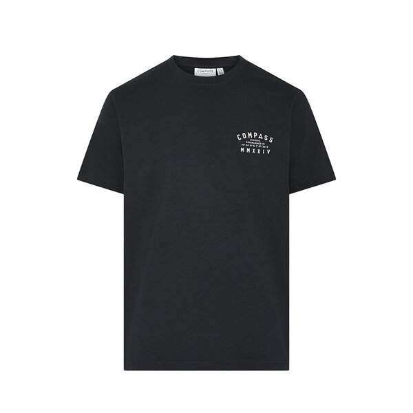 COMPASS - Small logo Cotton Tee Black-shop-by-brands-Beggs Big Mens Clothing - Big Men's fashionable clothing and shoes
