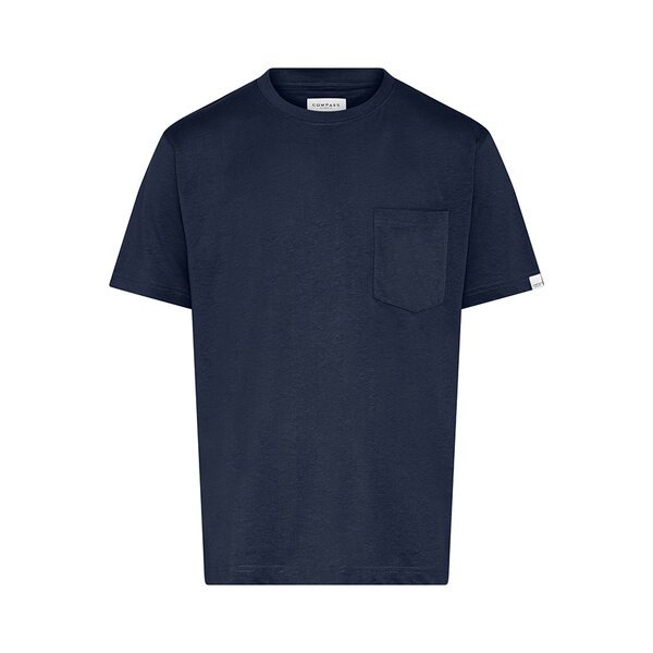 COMPASS - Plain Cotton Pocket Tee Navy-shop-by-brands-Beggs Big Mens Clothing - Big Men's fashionable clothing and shoes