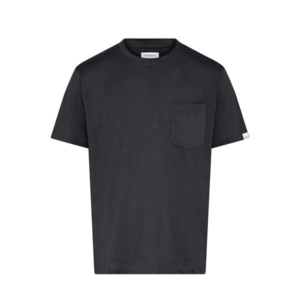 COMPASS - Plain Pocket Cotton Tee Black-shop-by-brands-Beggs Big Mens Clothing - Big Men's fashionable clothing and shoes