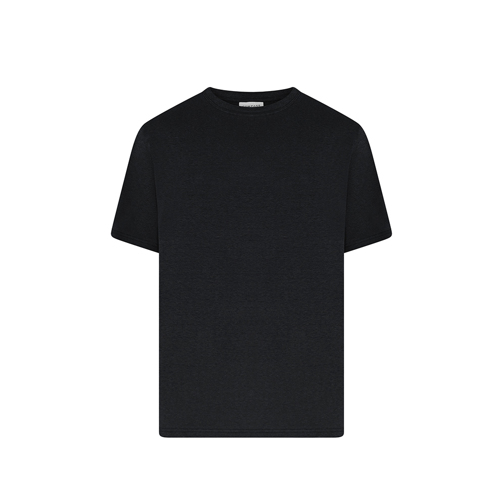 COMPASS - Plain Hemp Mix Tee Black