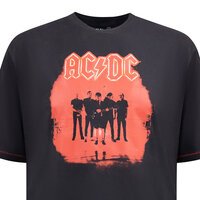 D555 - ACDC Red Print Tee Black