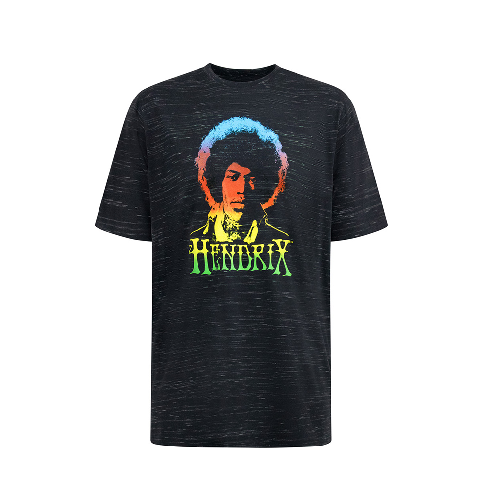D555 - Hendrix Print Tee Black
