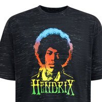 D555 - Hendrix Print Tee Black