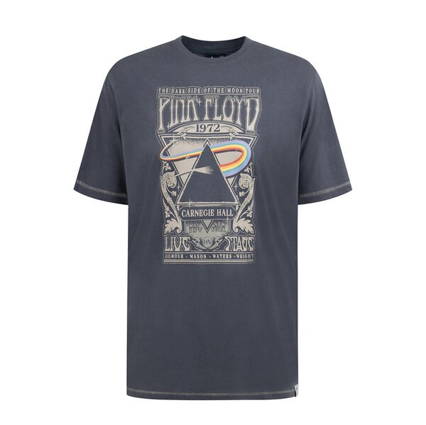 D555 - Pink Floyd Print Tee Grey-shop-by-brands-Beggs Big Mens Clothing - Big Men's fashionable clothing and shoes