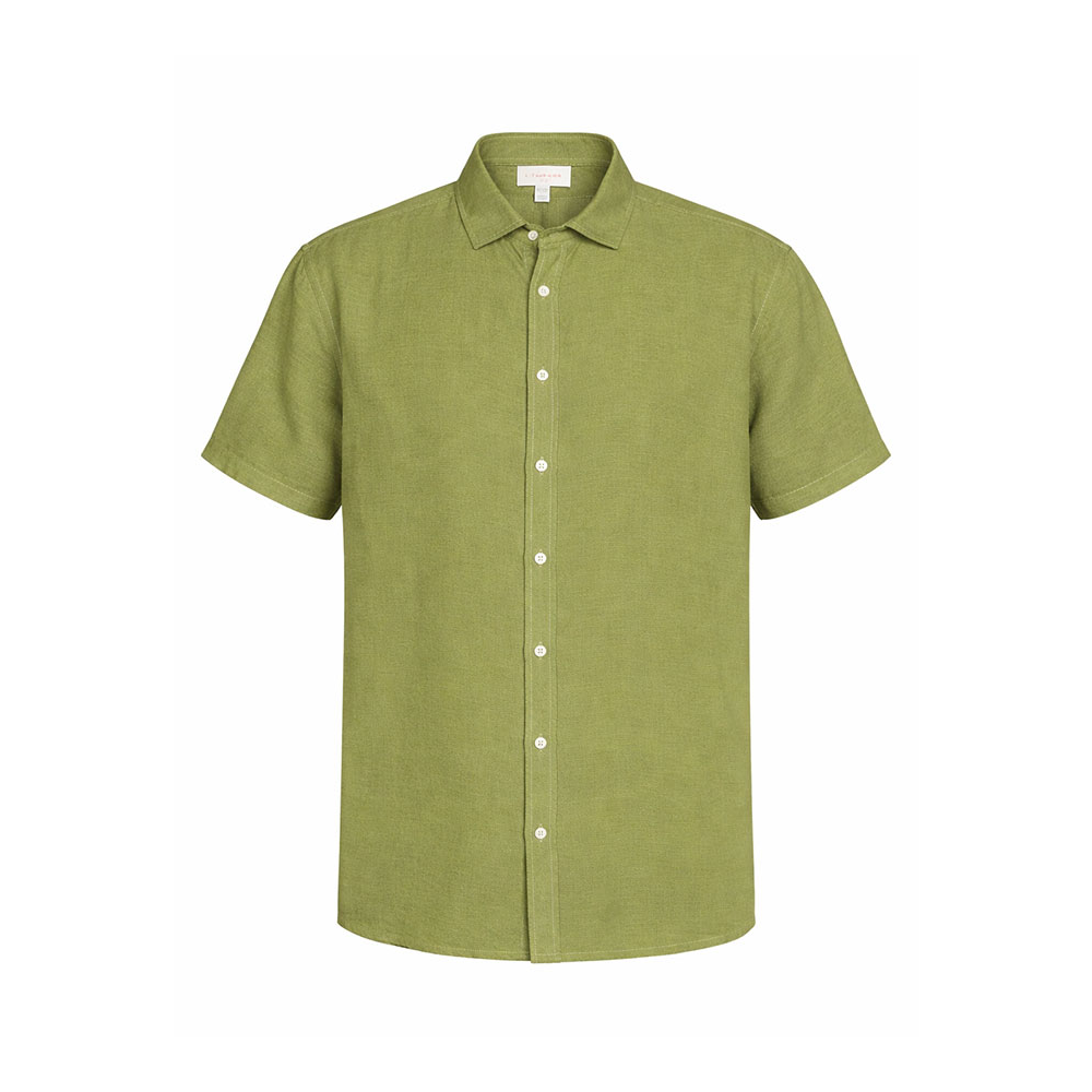 COMPASS - Rapallo Linen Cotton SS Shirt Green
