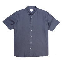 COMPASS - Rapallo Linen Cotton SS Shirt Navy