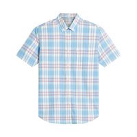 BEN SHERMAN - Irregualr Check SS Shirt Glacier