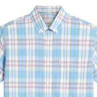 BEN SHERMAN - Irregualr Check SS Shirt Glacier