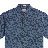 BEN SHERMAN - Floral Print SS Shirt Navy