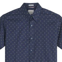 BEN SHERMAN - Stipple Print SS Shirt Navy