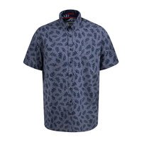 D555 - Kettering Leaf Pattern SS Shirt Denim