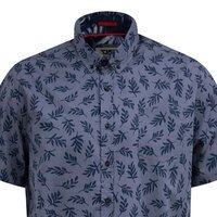 D555 - Kettering Leaf Pattern SS Shirt Denim