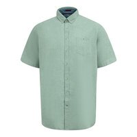 D555 - Falmouth Linen Mix SS Shirt Green
