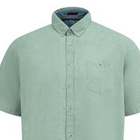 D555 - Falmouth Linen Mix SS Shirt Green