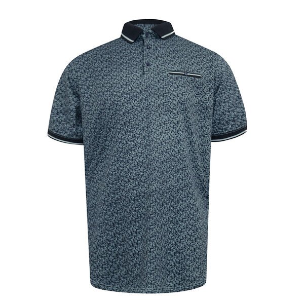 D555 - Abstract Pattern Polo Blue-shop-by-brands-Beggs Big Mens Clothing - Big Men's fashionable clothing and shoes
