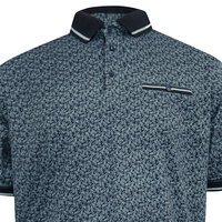 D555 - Abstract Pattern Polo Blue