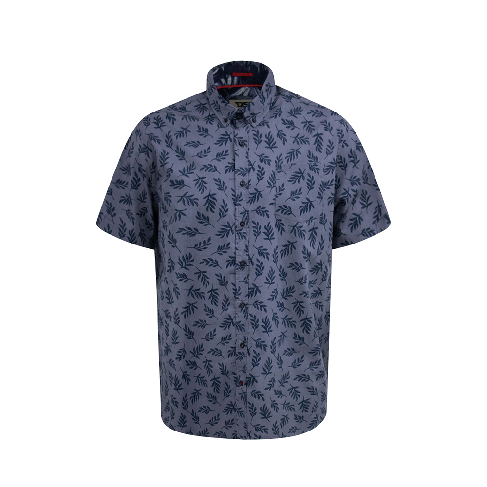 D555 - Uttoxeter Leaf Pattern Polo Navy