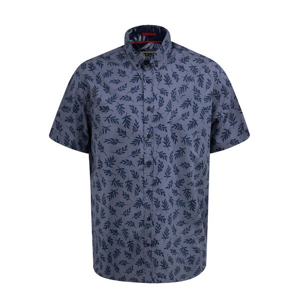 D555 - Uttoxeter Leaf Pattern Polo Navy-shop-by-brands-Beggs Big Mens Clothing - Big Men's fashionable clothing and shoes