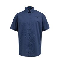 D555 - Norwich Small Pattern SS Shirt Navy