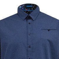 D555 - Norwich Small Pattern SS Shirt Navy