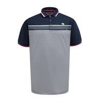 D555 - Tipton Stripe Jacquard Polo Navy