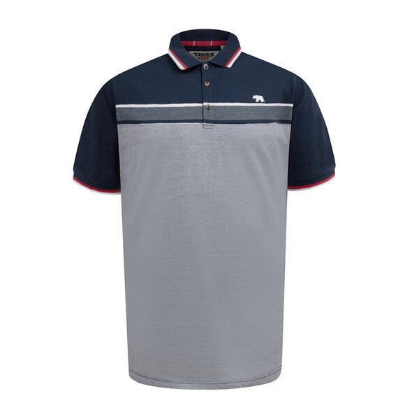 D555 - Tipton Stripe Jacquard Polo Navy-shop-by-brands-Beggs Big Mens Clothing - Big Men's fashionable clothing and shoes