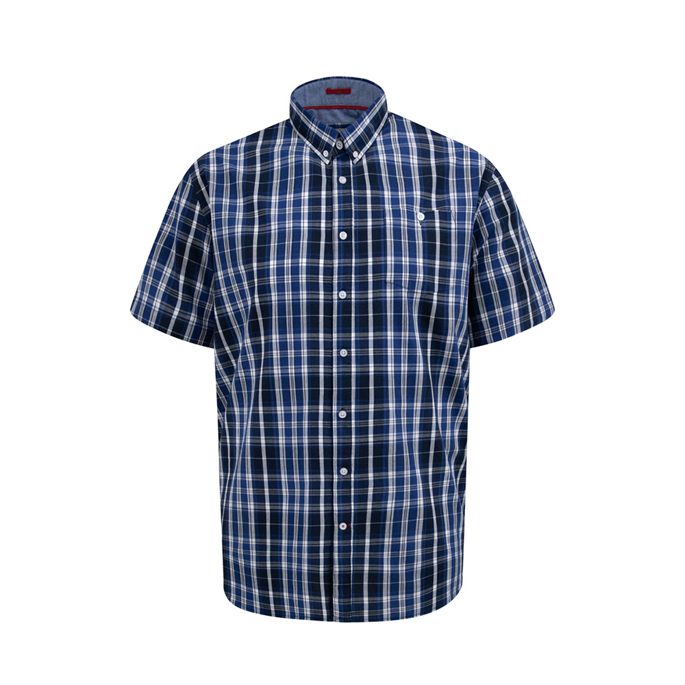 D555 - Walsall Check SS Shirt Blue