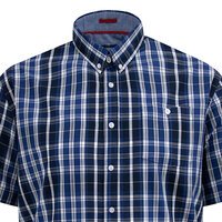 D555 - Walsall Check SS Shirt Blue