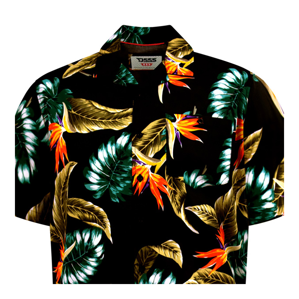 D555 - Selby Hawaiian SS Shirt Black - D555 - Affordable European ...