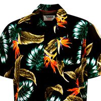 D555 - Selby Hawaiian SS Shirt Black