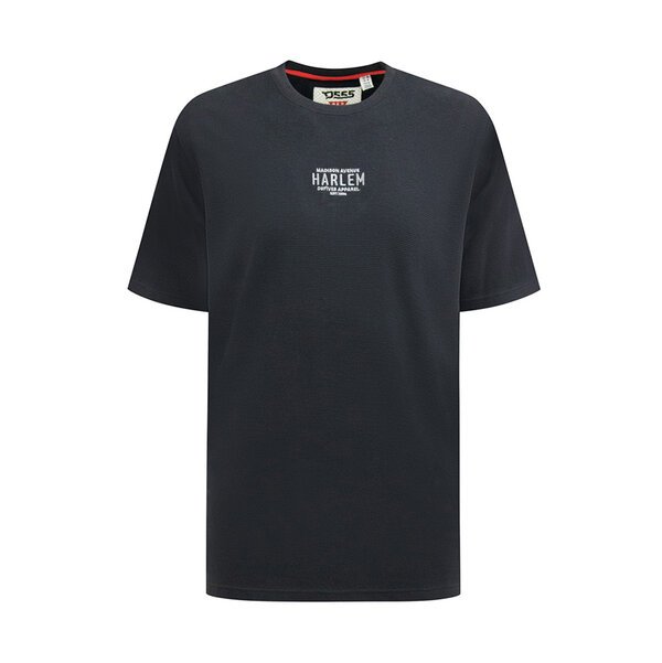 D555 - Portsmouth Textured Small Harlem Tee Black-shop-by-brands-Beggs Big Mens Clothing - Big Men's fashionable clothing and shoes