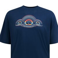 D555 - Reflecting Records Print Navy Tee