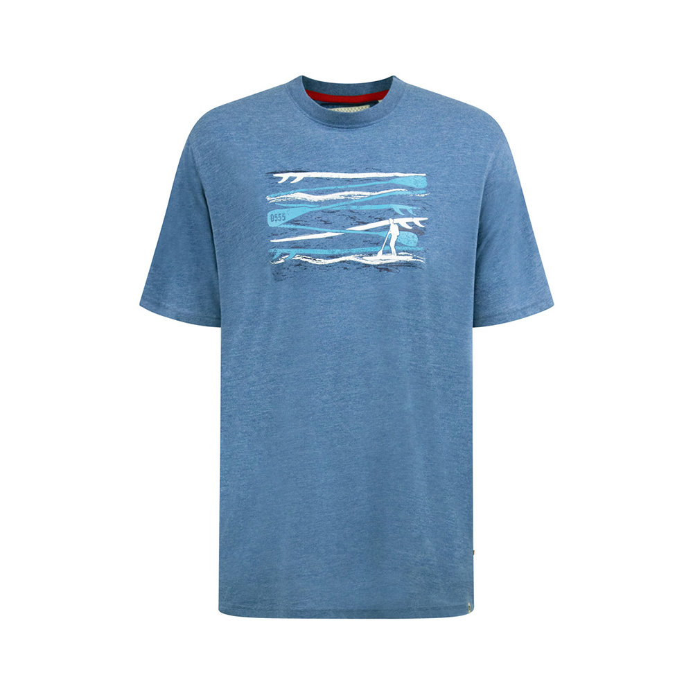 D555 - Waves Print Tee Blue